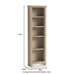 Trelan Washed Oak Slim Bookcase - Image 2
