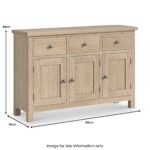 Trelan Washed Oak Large Sideboard - Image 4