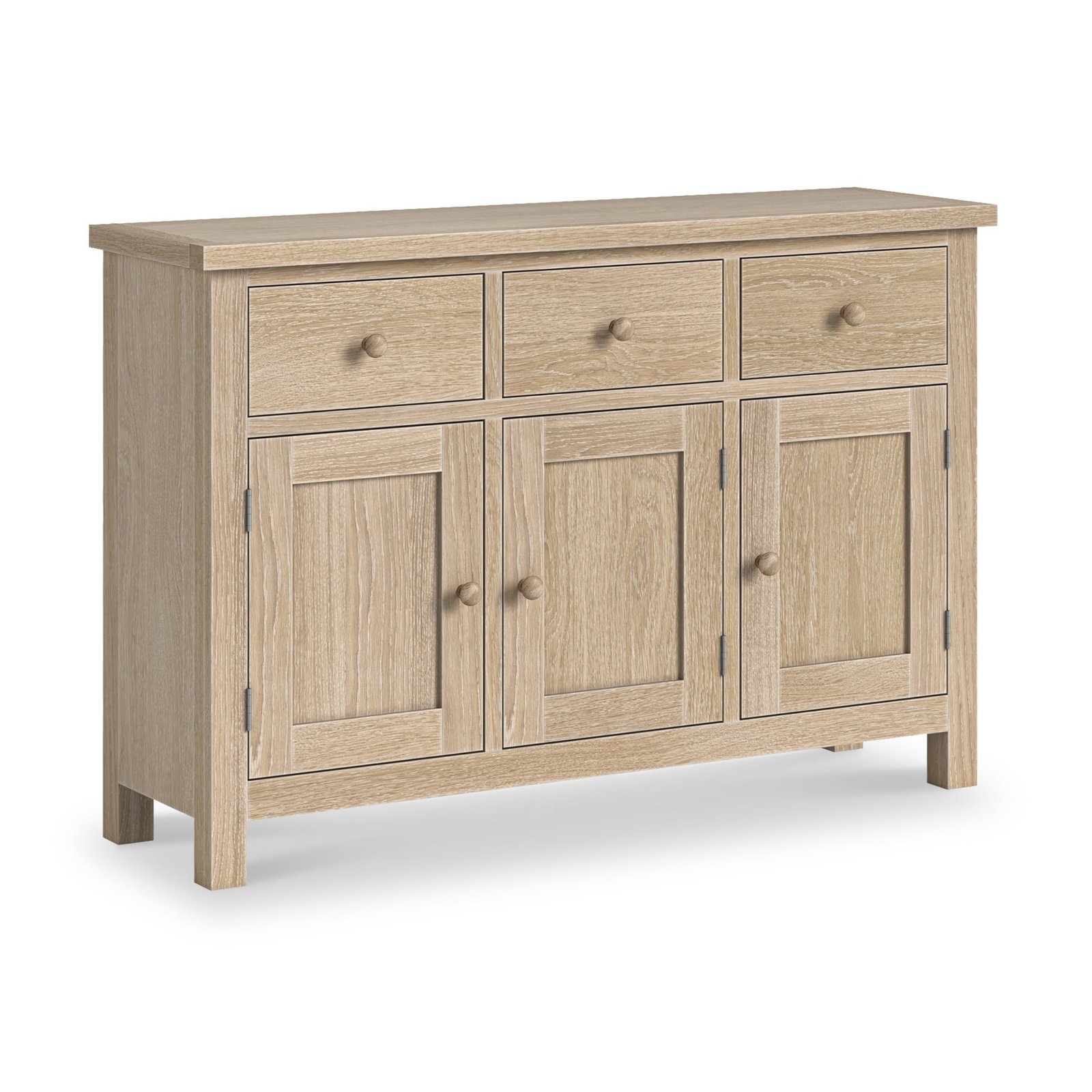 RF8798-Trelan-Oak-Large-Sideboard-WH-Angle1 Trelan Washed Oak Large Sideboard - Image 1