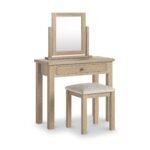 Trelan Washed Oak Single Drawer Dressing Table - Image 3