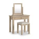 Trelan Washed Oak Single Drawer Dressing Table - Image 4
