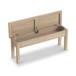 Trelan Washed Oak Shallow Storage Bench - Image 3