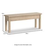 Trelan Washed Oak Shallow Storage Bench - Image 4