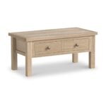 Trelan Washed Oak Coffee Table with Drawer - Image 2