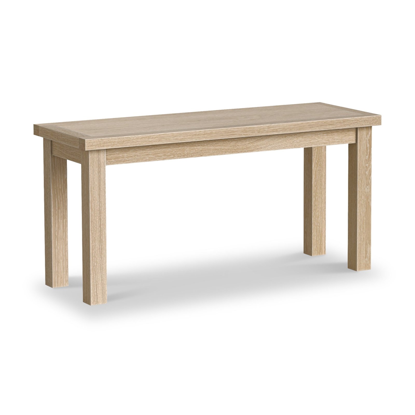 RF8815-Trelan-Oak-95cm-Dining-Bench-Angle1 Trelan Washed Oak 95cm Dining Bench - Image 1