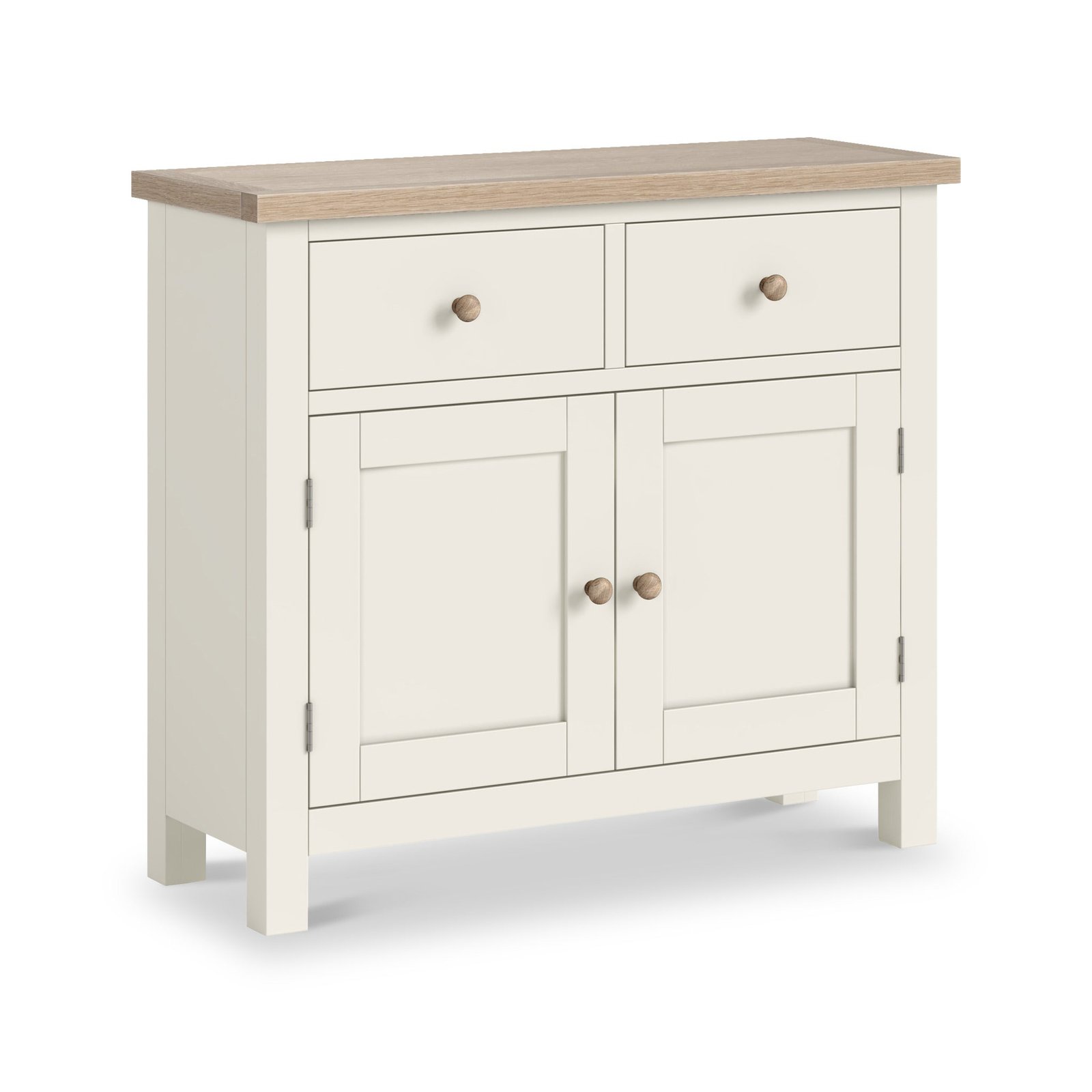 RF8836-Trelan-Painted-Small-Sideboard-Coconut-WH-Angle1 Trelan Small Sideboard - Image 1