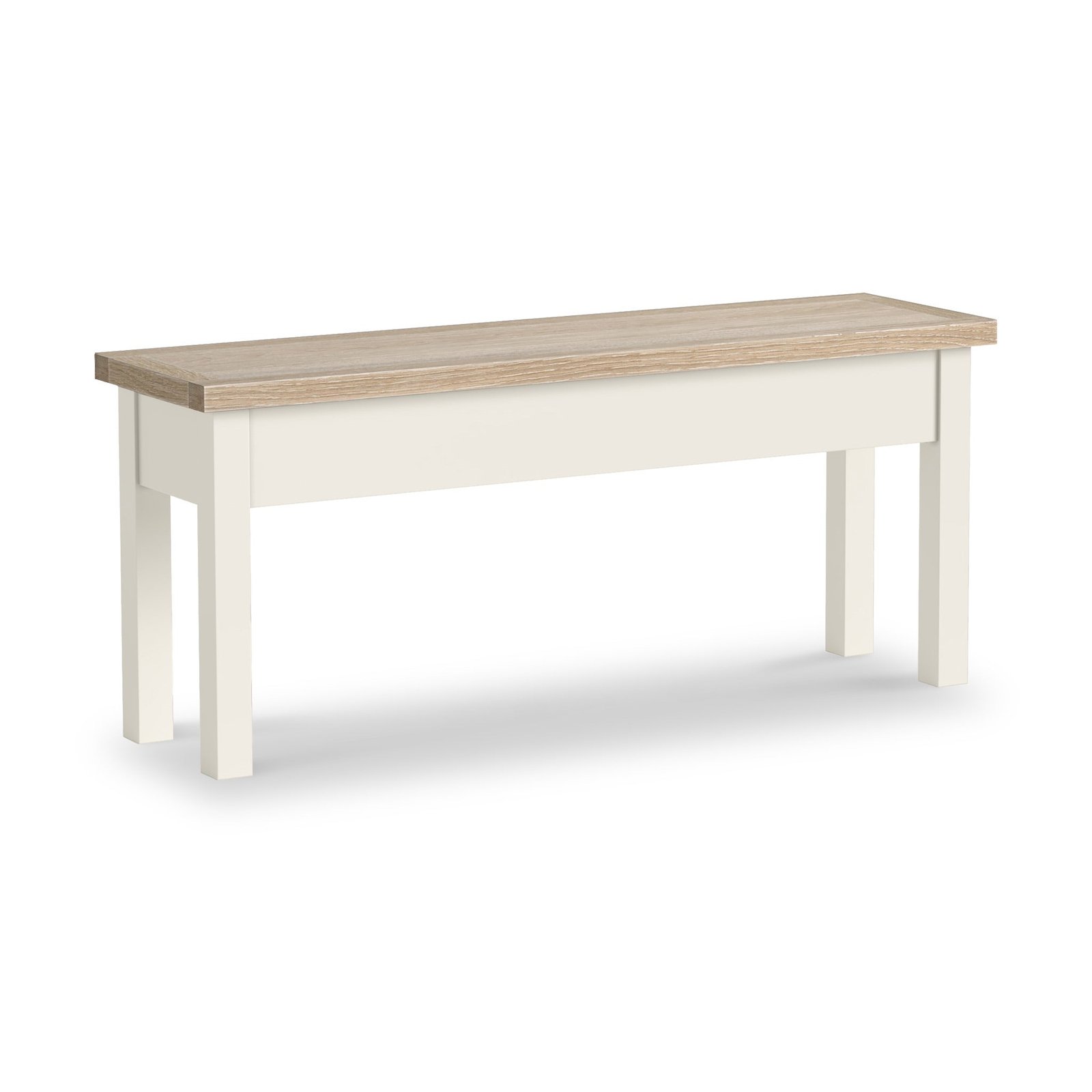 RF8846-Trelan-Painted-Shallow-Storage-Bench-Coconut-Angle1 Trelan Shallow Storage Bench - Image 1