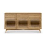 Kari Light Oak 3 Door 3 Drawer Sideboard - Image 3