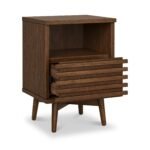 Kari Dark Oak Slim Bedside Table - Image 4