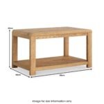Penryn Oak Coffee Table with Shelf - Image 4