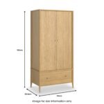 Cavell Oak Double Wardrobe - Image 3