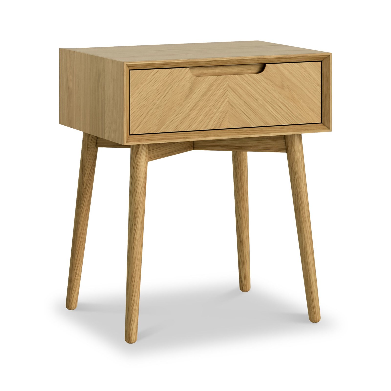 RF9083-Flintham-Oak-1-Drawer-Side-Table-Angle1 Flintham Oak 1 Drawer Side Table - Image 1