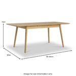 Flintham Oak 140-190cm Extendable Dining Table - Image 4