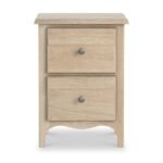 Celine Washed Oak 2 Drawer Bedside Table - Image 3