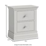 Ingleby 2 Drawer Bedside Table - Image 5