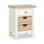 Farro Basket 3 Drawer Bedside Table