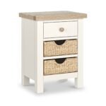 Farro Basket 3 Drawer Bedside Table - Image 5
