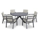 Maze New York 6 Seat Round Dining Set - Image 2