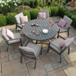 Maze New York 6 Seat Round Dining Set - Image 3