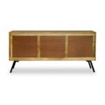 Maddox Grooved Mango Wood 3 Door Sideboard - Image 6
