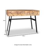 Maddox Grooved Mango Wood 2 Drawer Console Table - Image 3