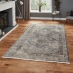 Thea Distressed Grey Vintage Rug - Image 2