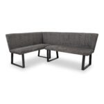 Camber Textured Fabric Corner Dining Bench