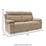 Adrian Soft Touch Fabric 3 Seater Power Recliner Sofa - Image 15