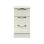 Beckett Gloss 3 Drawer Bedside Cabinet - Image 2