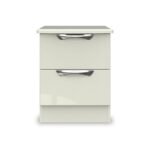 Beckett Gloss 2 Drawer Bedside Cabinet - Image 2