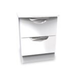 Beckett Gloss 2 Drawer Bedside Cabinet - Image 3