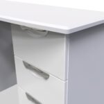 Beckett Gloss 6 Drawer Storage Desk - Image 3