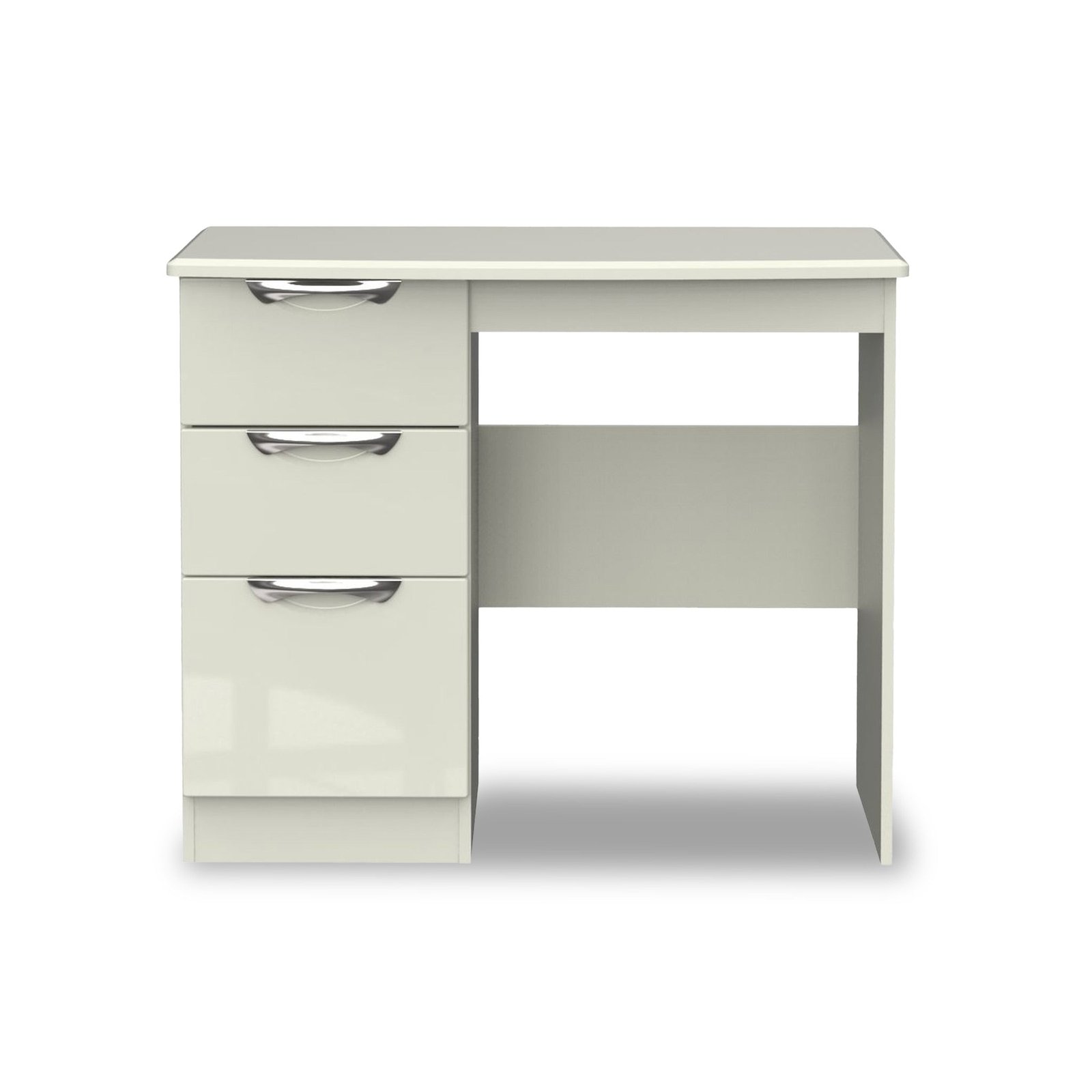 RFCAM031KGK-Beckett-Cream-3-Drawer-Dressing-Table-Front1 Beckett Gloss 3 Drawer Dressing Table - Image 1