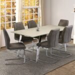 Lewis Faux Leather Quilted Back Dining Chair - Image 2