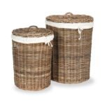 Kubu Round Linen Baskets Set of 2