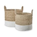 Banana Leaf Two Tone Baskets Set of 2