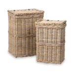 Kubu Rectangular Linen Baskets Set of 2