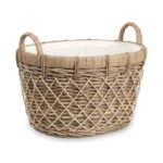 Rattan Oval Handled Laundry Basket