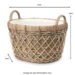 Rattan Oval Handled Laundry Basket - Image 8
