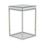 Elysee Mirrored Glass Square Side Table