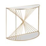 Liberty Gold Metal Half Moon Console Table