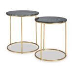 Milly Marble Top Round Side Tables