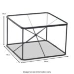 Roxy Glass Top Square Coffee Table - Image 7