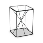 Roxy Glass Top Square Side Table
