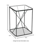 Roxy Glass Top Square Side Table - Image 8