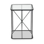 Roxy Glass Top Square Side Table - Image 3