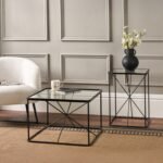 Roxy Glass Top Square Side Table - Image 4