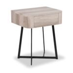 Ukiah Oak Effect 1 Drawer Bedside Table