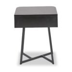 Ukiah Black Ash 1 Drawer Bedside Table - Image 3