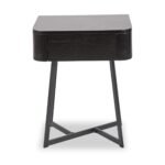Ukiah Black Ash 1 Drawer Bedside Table - Image 4
